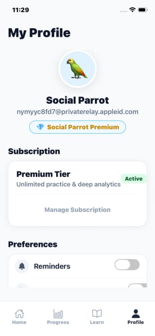 Profile Screens